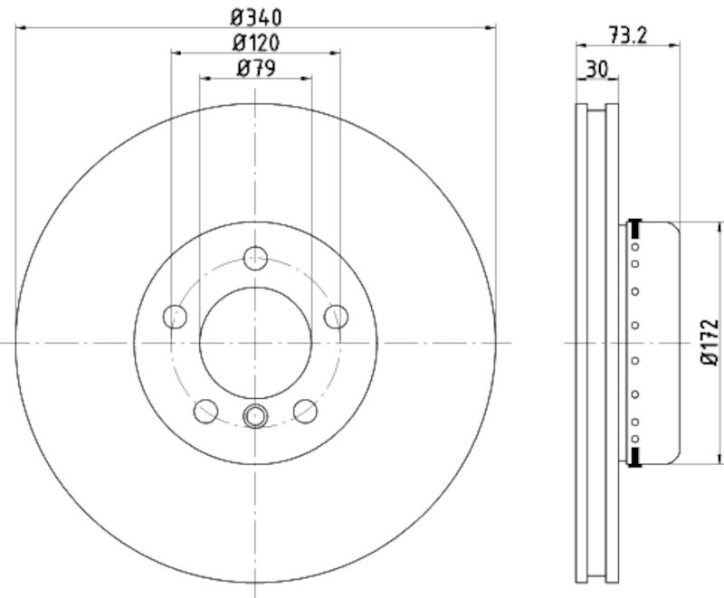 Product of Hella 355120811 Pagid  Brake Rotor 