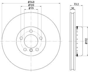 Product of Hella 355120811 Pagid  Brake Rotor 