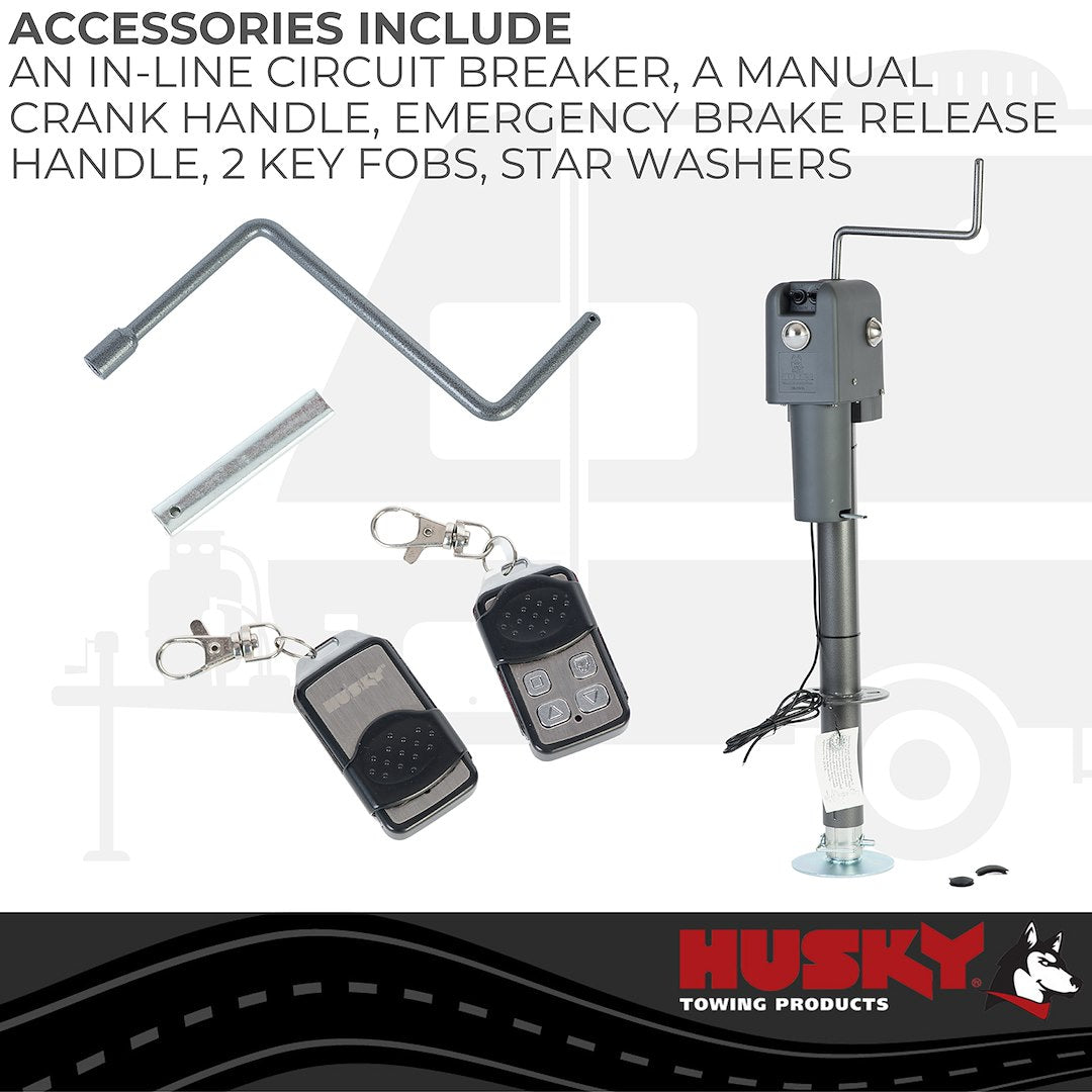 Product of Husky Towing 87641 4500 Pound Electric Trailer Tongue Jack 