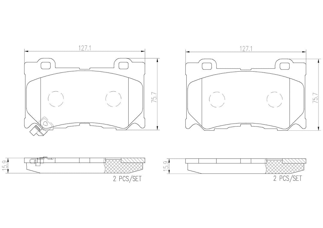 Product of Brembo P56089N Brake Pad - Set Of 4 