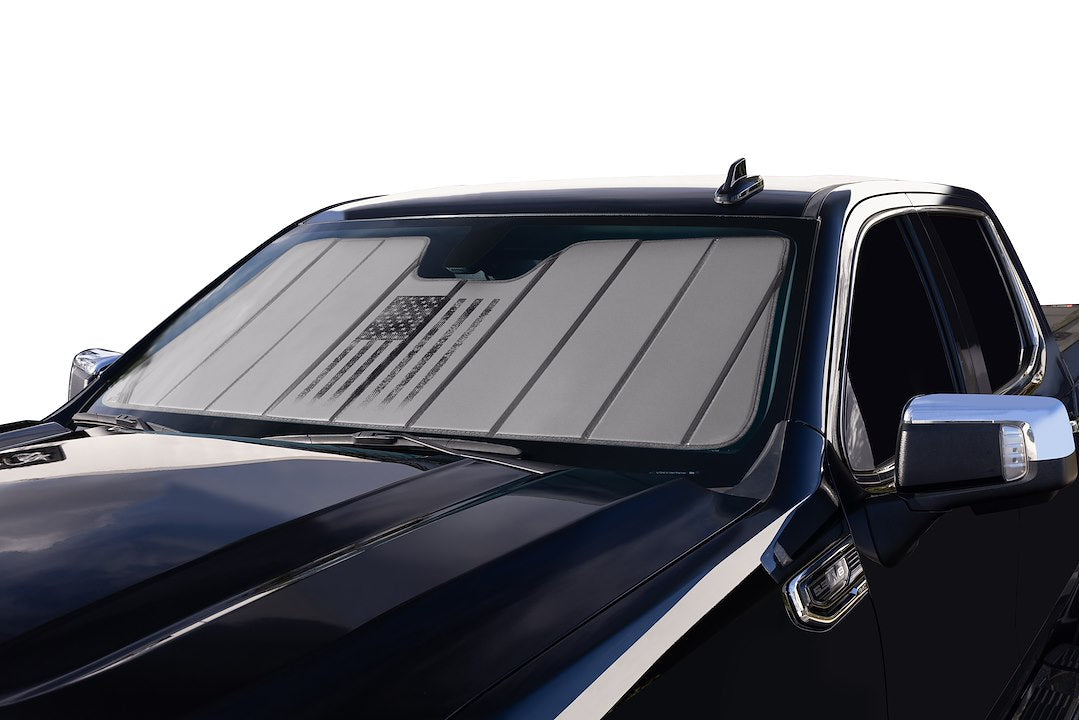 Covercraft Uvd11312svuvd004 Windshield Shade||uvs100_American_Flag_Silver_Centered_Incar_02.Jpg||88||c59uvd11312sv||2214059