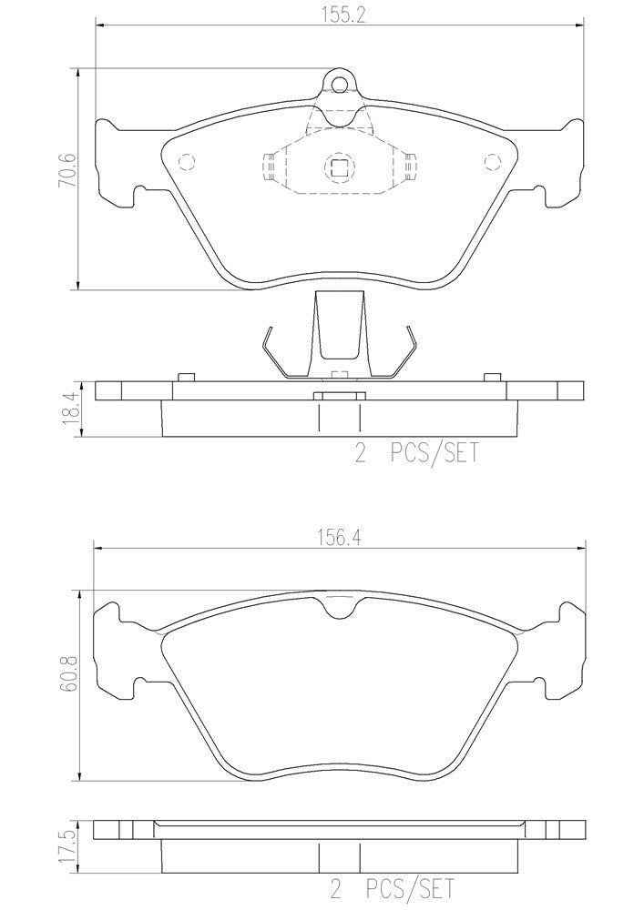 Product of Brembo P59019N Brake Pad - Set Of 4 