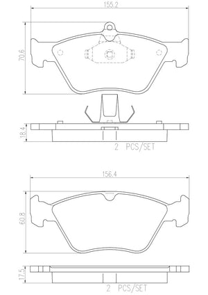 Product of Brembo P59019N Brake Pad - Set Of 4 