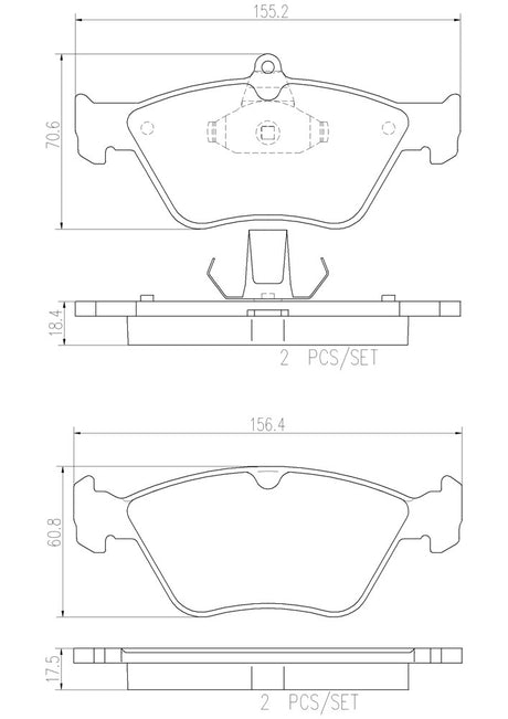 Product of Brembo P59019N Brake Pad - Set Of 4 