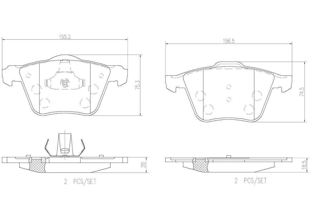 Product of Brembo P24077N Brake Pad - Set Of 4 
