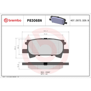 Brembo P83068n Brake Pad||p83068n_Drw.Jpg||89||brmp83068n||1754066