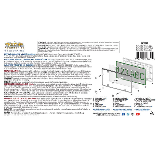 Product of Cruiser 62031 License Plate Frame