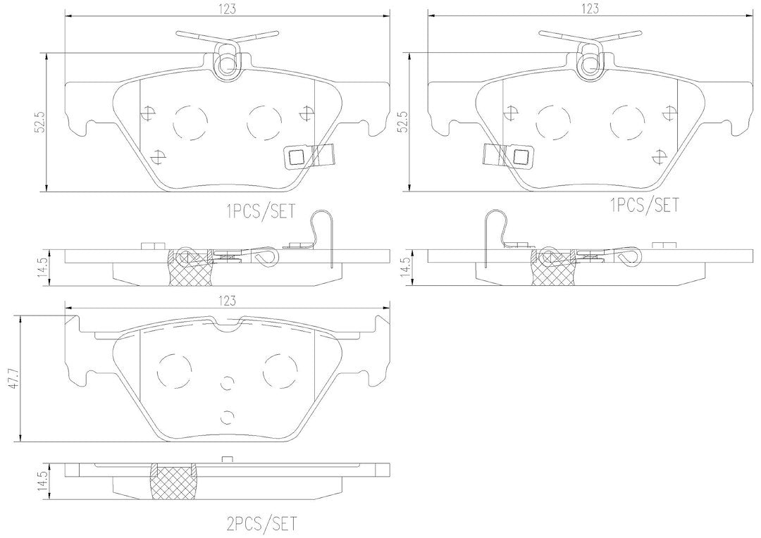 Product of Brembo P78026N Brake Pad - Set Of 4 