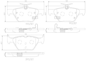 Product of Brembo P78026N Brake Pad - Set Of 4 