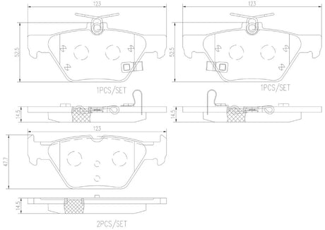 Product of Brembo P78026N Brake Pad - Set Of 4 