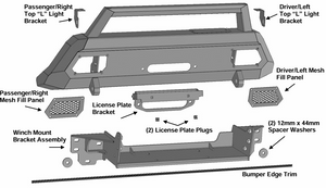 Black Horse Offroad Ar3hd61nl Bumper||ar3hd61nl_3.Png||87||blkar3hd61nl||2237961