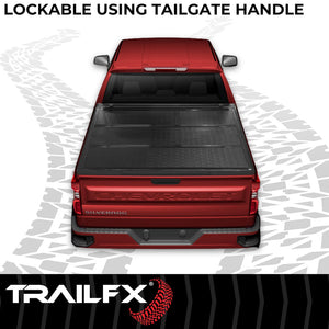 Product of TrailFX TFX Standard Flush Tri-Fold Hard Folding TFX1527 Tonneau Cover 