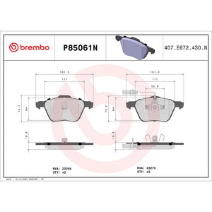 Brembo P85061n Brake Pad||p85061n_Drw.Jpg||87||brmp85061n||1754240