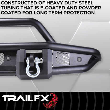 Product of TrailFX BR001T TrailFX Bronco Products Steel Matte Powder Coated Bumper 