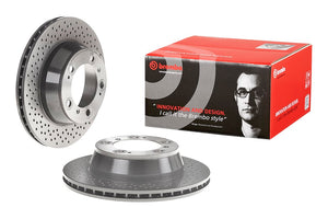Product of Brembo 09666511C02 Vented Cross Drilled 1 Piece Brake Rotor 
