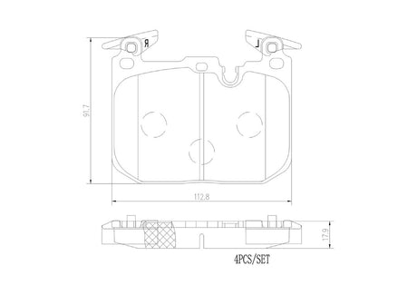 Product of Brembo P06096N Brake Pad - Set Of 4 