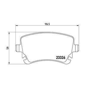 Product of Brembo P85076 Brake Pad - Set Of 4 