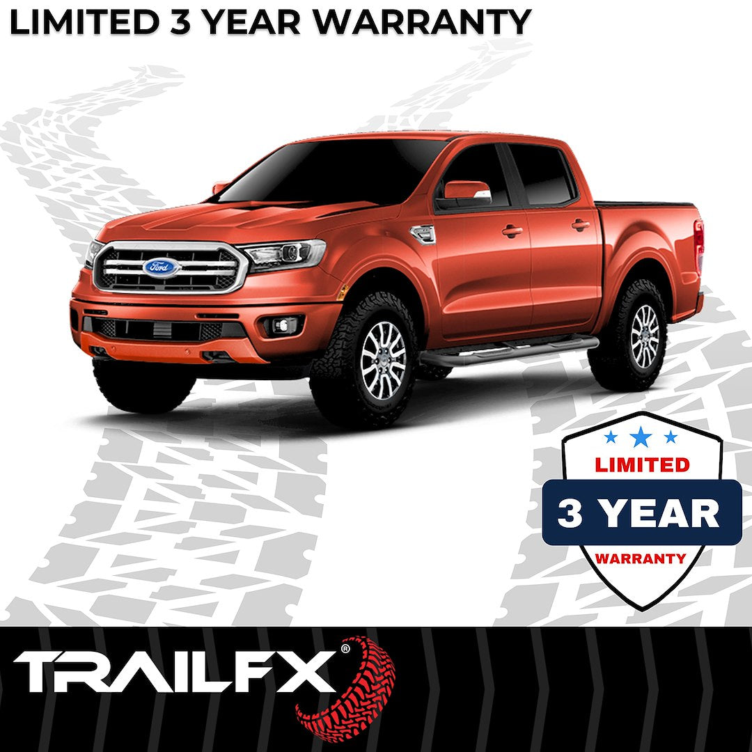 Product of TrailFX A0060B TFX Round Tube Side Steps Nerf Bar With Surface Steps 