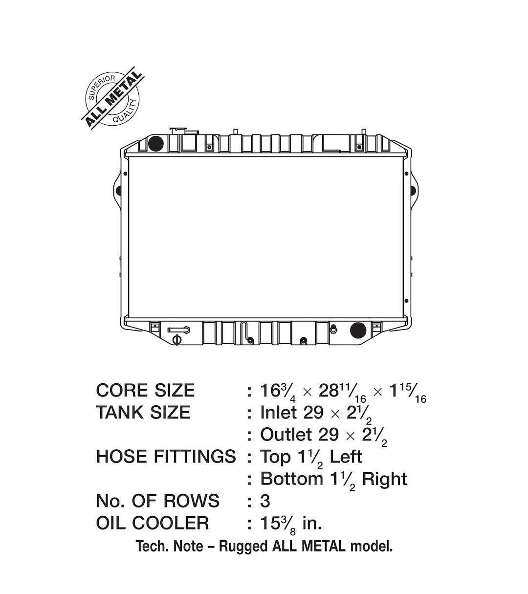 Product of Csf 2709 Radiator