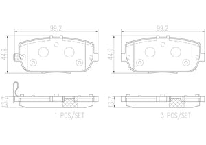 Product of Brembo P49044N Brake Pad - Set Of 4 