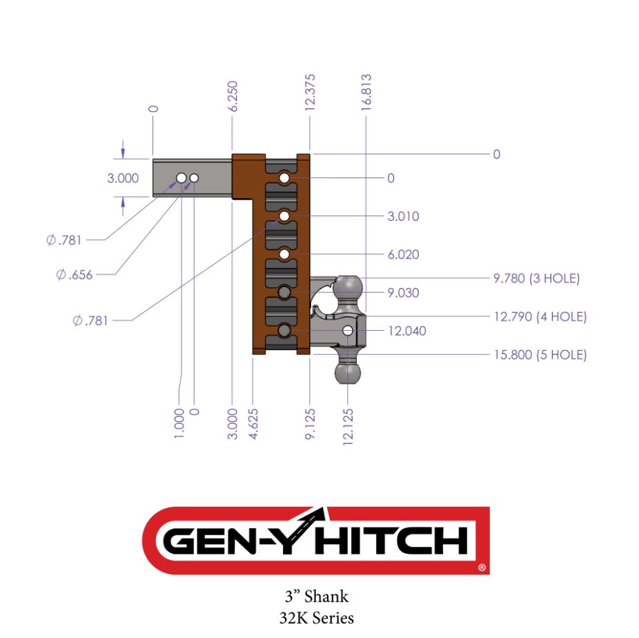 Product of Gen-Y Hitch GH-1724 Receiver Trailer Hitch Ball Mount 
