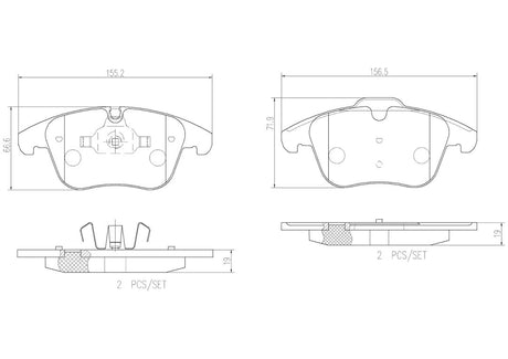 Product of Brembo P36022N Brake Pad - Set Of 4 