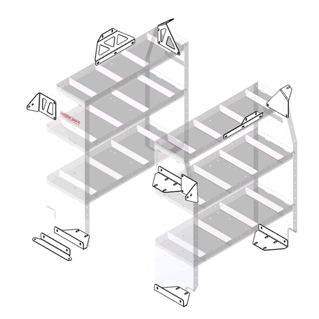 Product of Weather Guard (Werner) 9752-3-01 Van Storage System Shelf Mounting Bracket