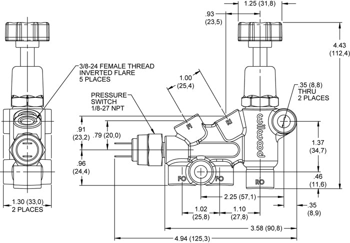 Wilwood Brakes 260-11179 Brake Proportioning Valve||260-11179_1.Jpg||86||w6426011179||1085246