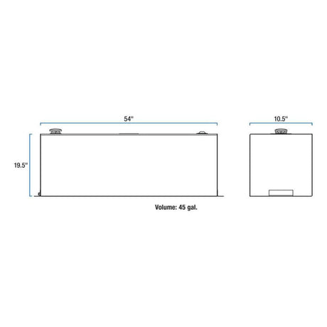 Product of UWS TT-45-R-T-P Diesel Liquid Transfer Tank 45 Gallon Rectangular 