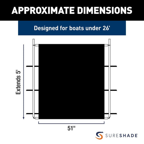 Product of Taylor Made 2021026399 Boat T-Top Shade Extension