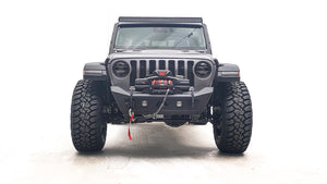 Product of Fab Fours JL18-B4751-1 Stubby Series Steel Powder Coated Bumper 