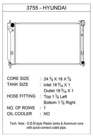 Product of Csf 3755 Radiator
