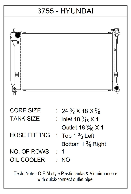 Product of Csf 3755 Radiator