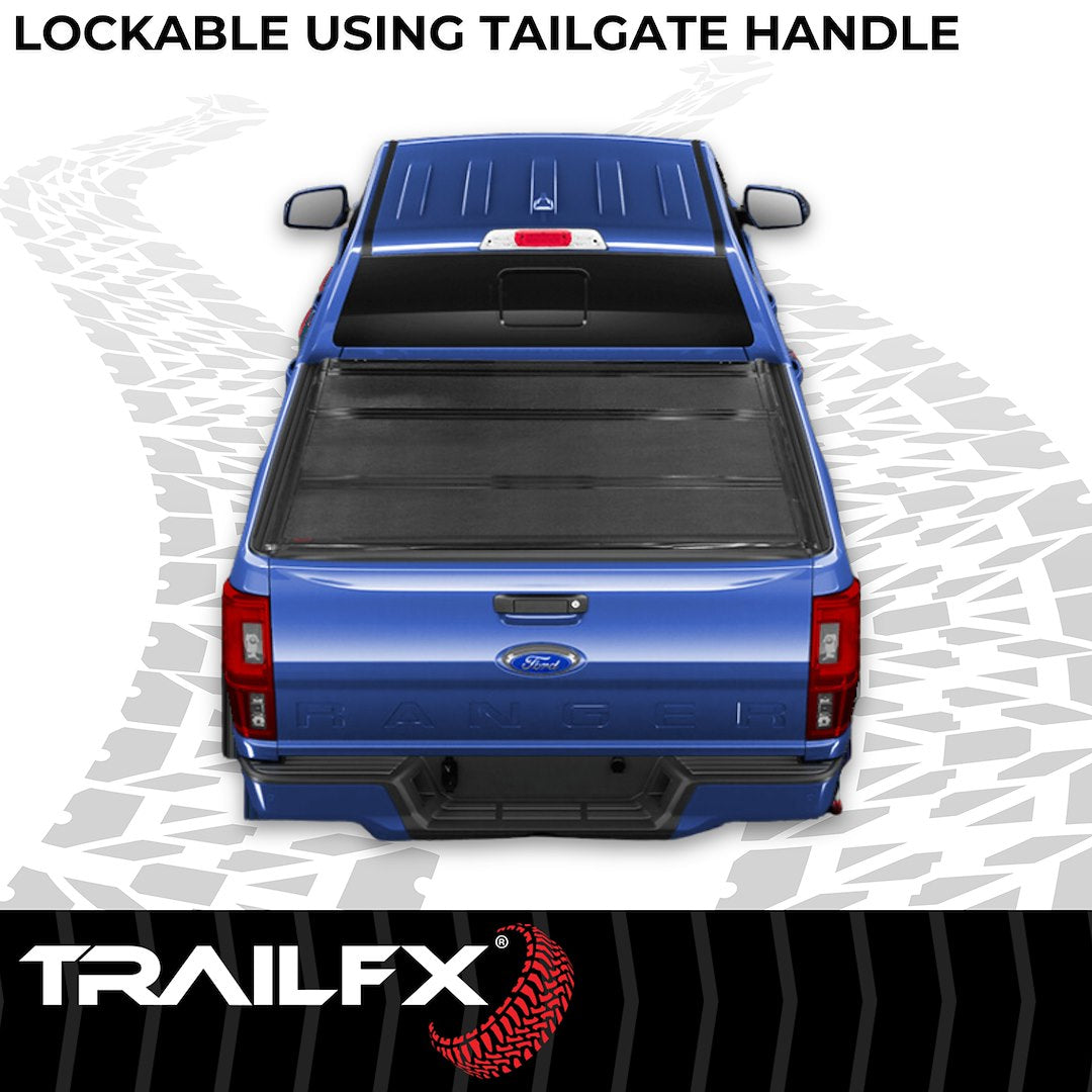 Product of TrailFX TFX Premium Flush Tri-Fold Hard Folding TFX3707 Tonneau Cover 
