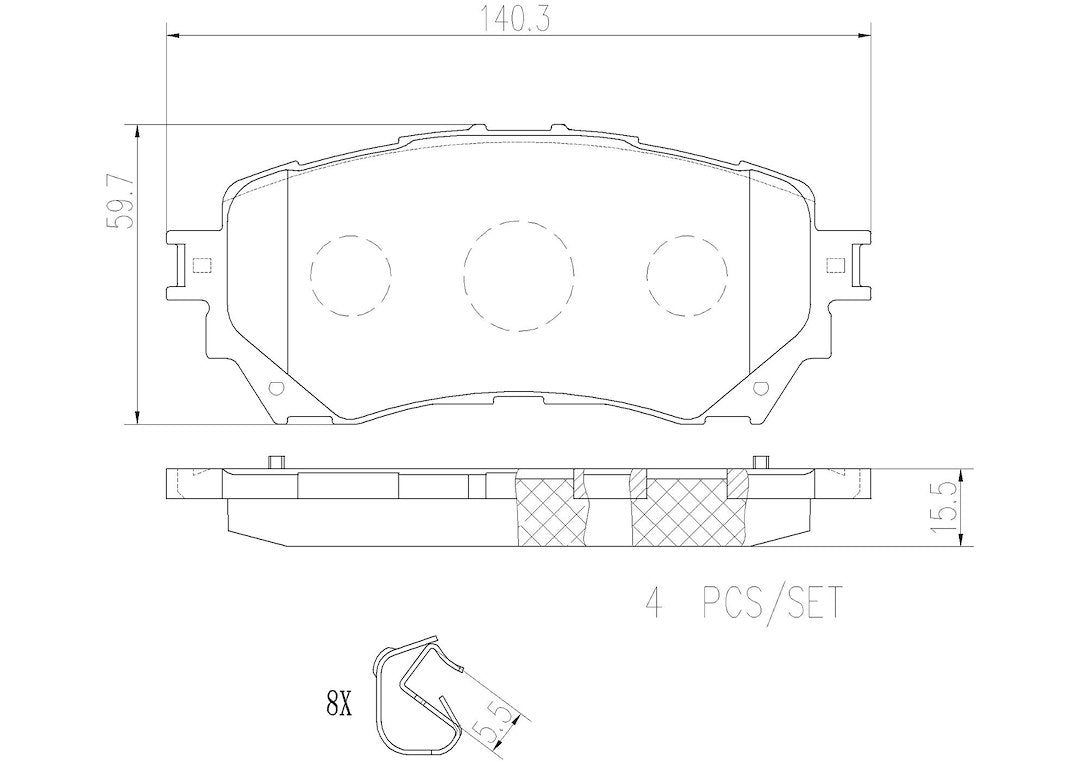 Product of Brembo P49048N Brake Pad - Set Of 4 