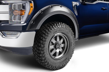 Product of Bushwacker 20963-02 Pocket Style/ Exposed Fasteners Black Fender Flare - Set Of 2 