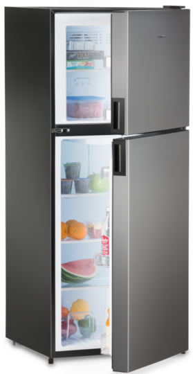 Product of Dometic 8 Cubic Feet Dual Compartment 2 Door Refrigerator With Freezer , Black/ Gray 