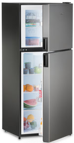 Product of Dometic 8 Cubic Feet Dual Compartment 2 Door Refrigerator With Freezer , Black/ Gray 