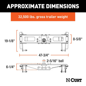Curt 60642 Gooseneck Trailer Hitch||60642_3008x1990_Ca.Jpg||90||c9360642||982481