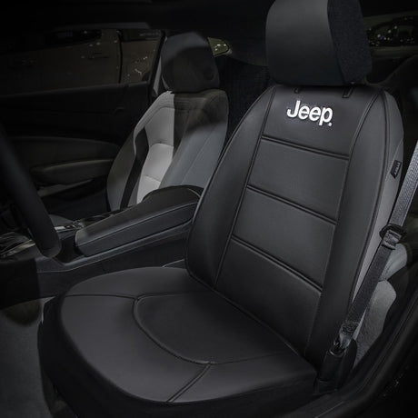 Product of Plasticolor 008581R01 Black With White Logo Vinyl Seat Cover 
