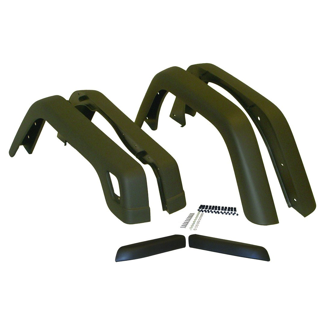 Product of Crown Automotive 55254918K6 Non-Exposed Fasteners Black Fender Flare - Set Of 4 