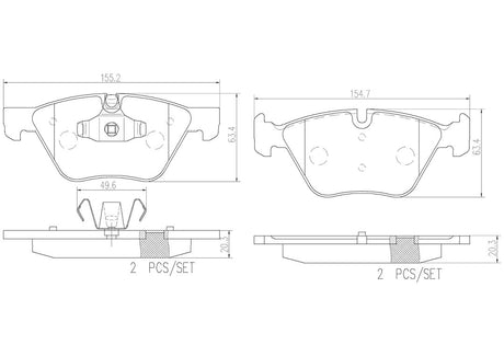 Product of Brembo P06040N Brake Pad - Set Of 4 