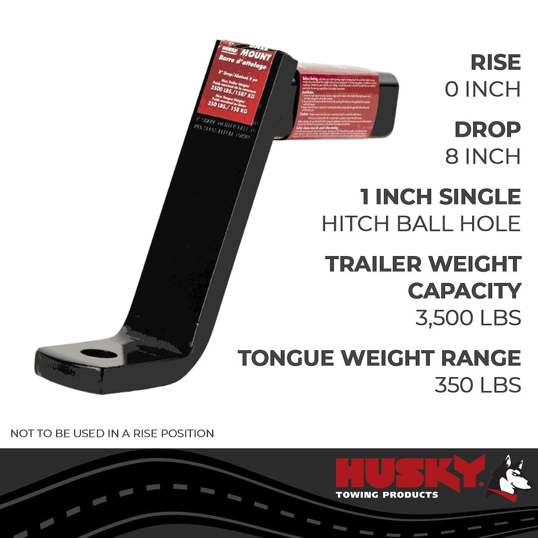 Product of Husky Towing 31361 2 Inch Receiver Trailer Hitch Ball Mount 