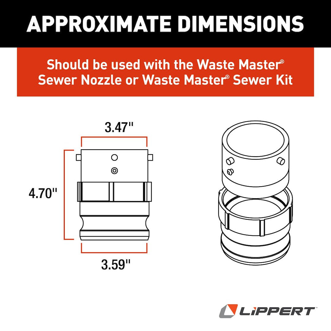 Lippert Components 360785 Sewer Hose Connector||360785_1.Jpg||86||m6v360785||1212698