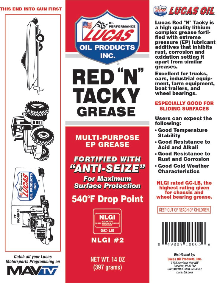 Product of Lucas Oil 10005-30 Multi Purpose Grease