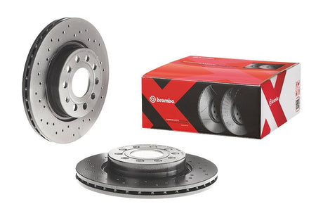 Product of Brembo 0991671XC02 Xtra Vented Cross Drilled 1 Piece Brake Rotor 