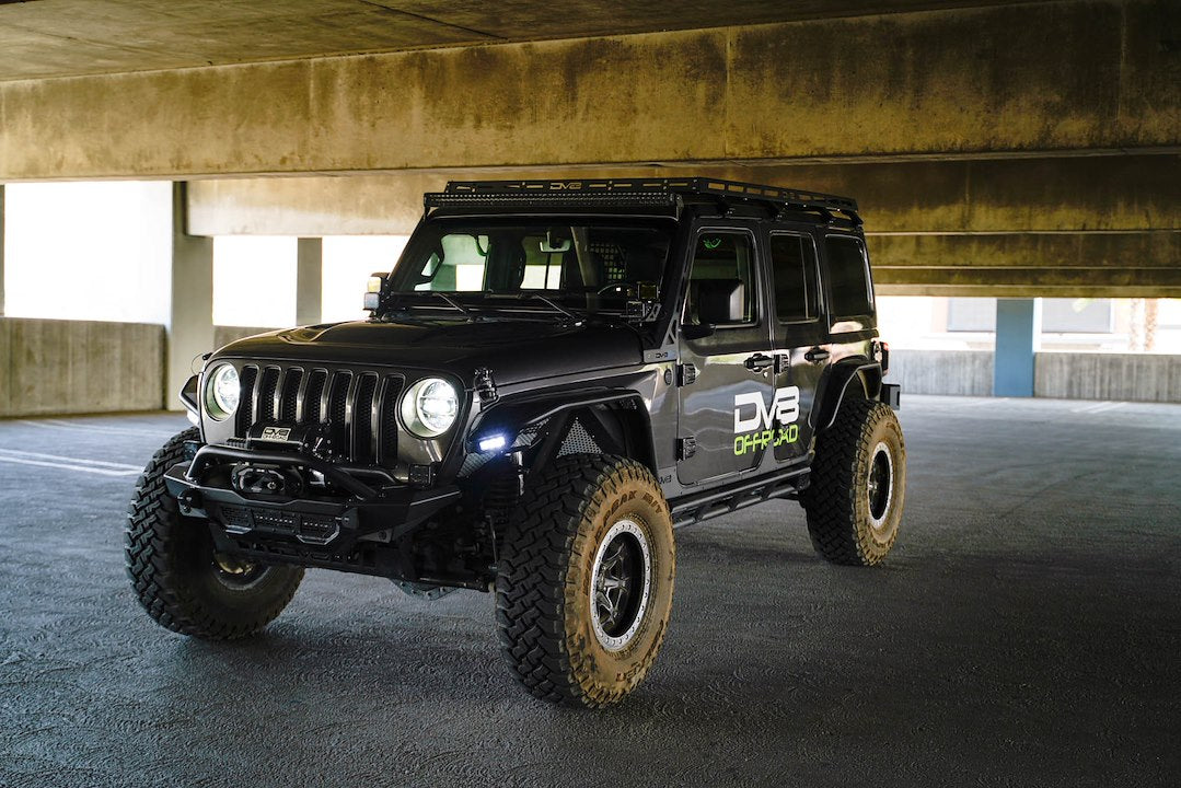 Dv8 Offroad Lbjl-10 Light Bar Mounting Kit||2018-2023-Jeep-Wrangler-Jl-_-Gladiator-Jt-Light-Bar-Mount_Installed_6.Jpg||95||dv8lbjl10||1627959