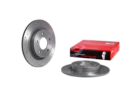 Product of Brembo 0899752XC02 Xtra Solid Cross Drilled 1 Piece Brake Rotor 
