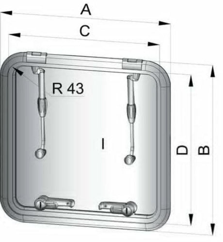 Product of Vetus Alt4747sl Boat Hatch Vent