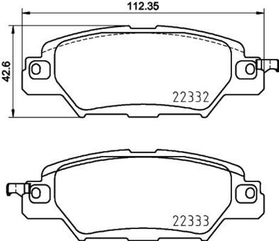 Product of Brembo P49053N Brake Pad - Set Of 4 